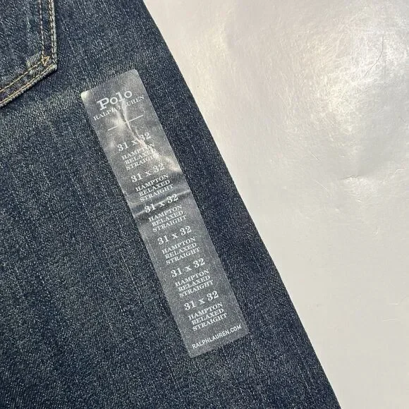 Polo Ralph Lauren The Hampton RelaxedStraight Fit Men’s Denim Blue 31 X 32 NWT